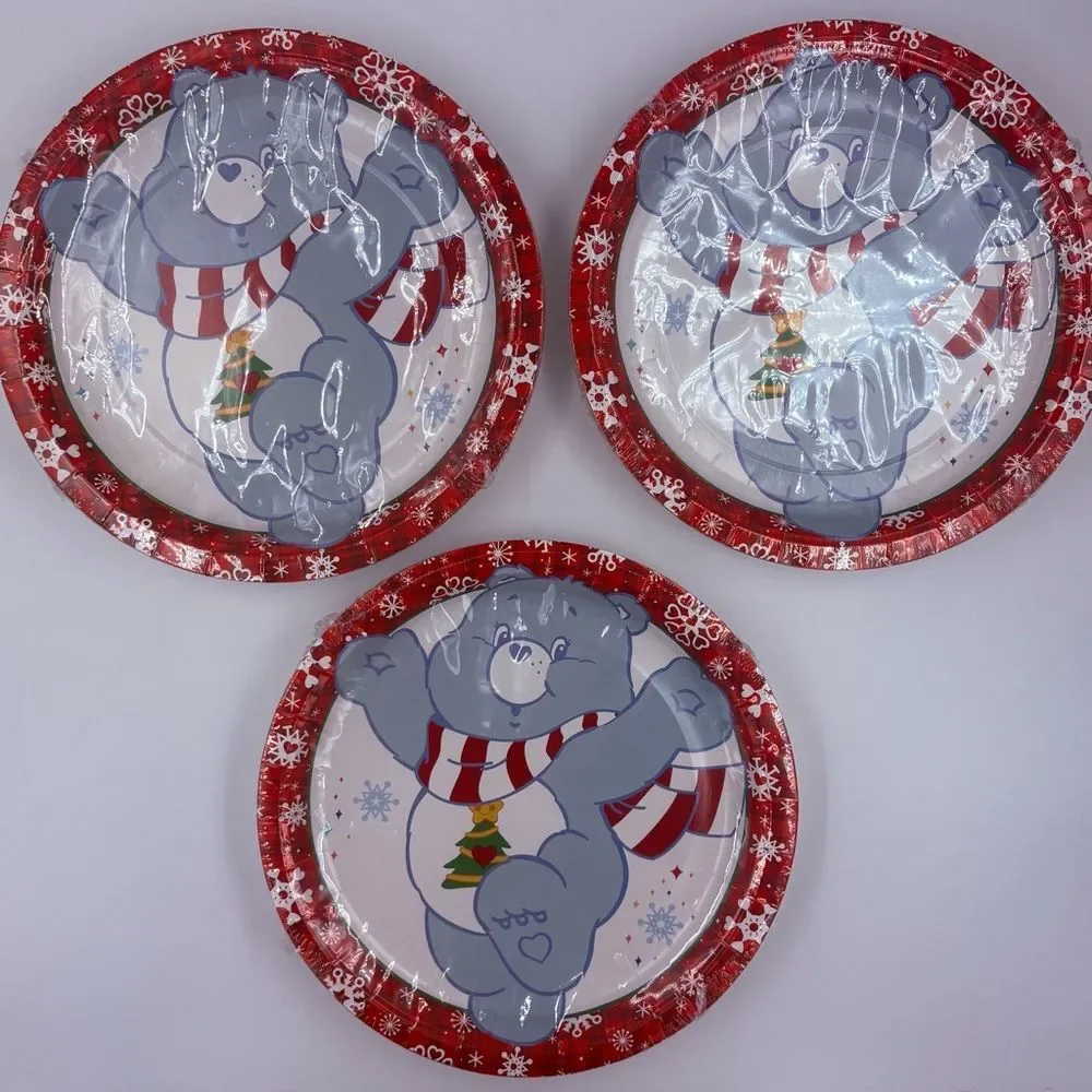NWT Care Bear Christmas Paper Plates - 3‎ packs